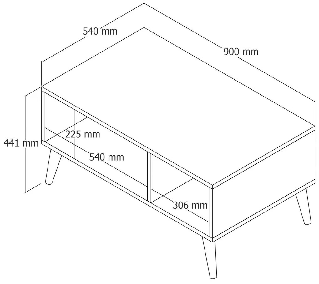 Konferenčný stolík Exxen Walnut