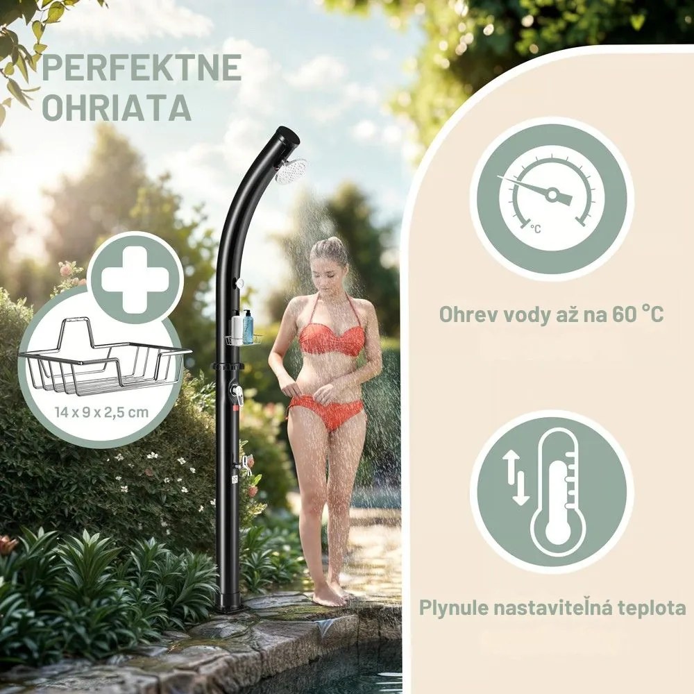 Solárna sprcha BOW, 20l, čierna Monzana