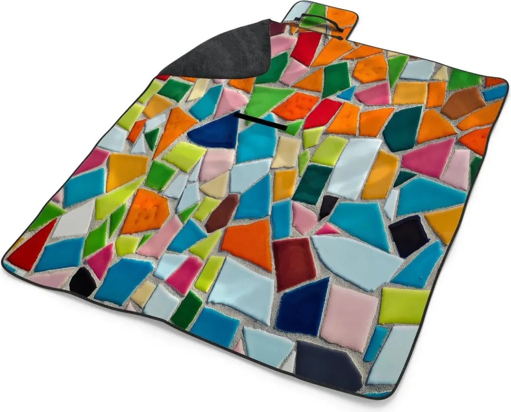 Sablio Plážová deka Farebná mozaika: 200x140 cm