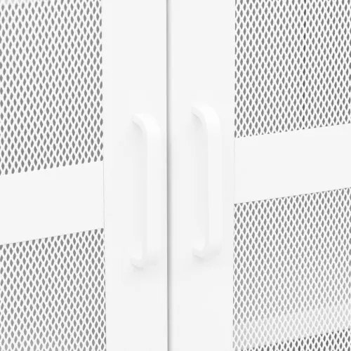 vidaXL Industriálna skladovacia skrinka biela 70x40x115 cm kovová-