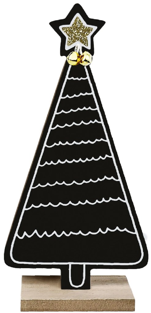Tutumi Tutumi, vianočný stromček, sviatočná dekorácia KL-21X14, čierna, CHR-00673