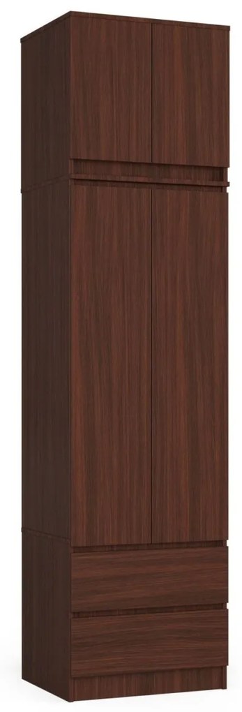 Šatníková skriňa s nástavcom STAR 60 cm wenge