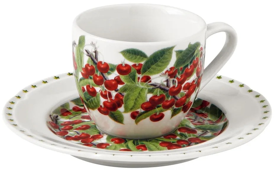 Súprava 4 porcelánových šálok s tanierikmi Brandani Le Primizie