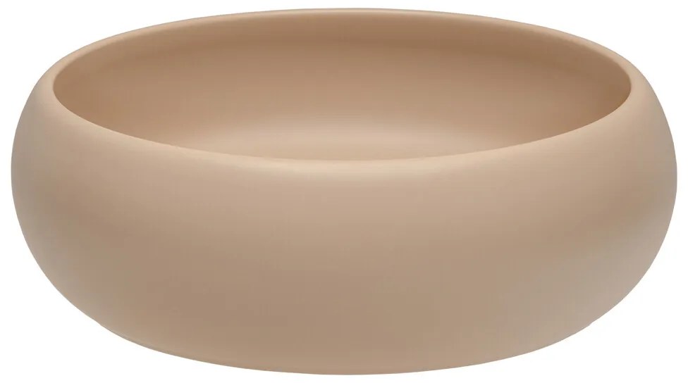 Súprava keramického umývadla s výpusťou WIKI 36 cm cappuccino