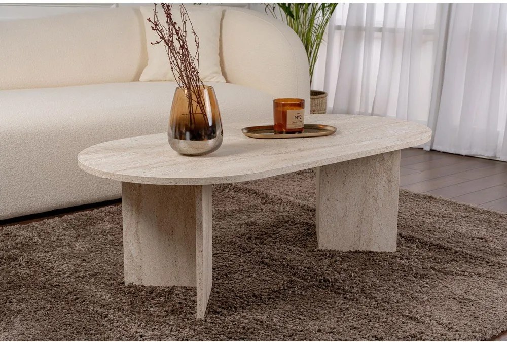 Béžový pololesklý konferenčný stolík 60x119 cm Sable – Kalune Design