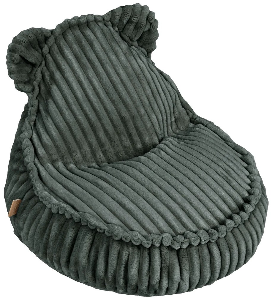 MeowBaby® Churros Kids sedací vak s uškami, Pine Forest Green