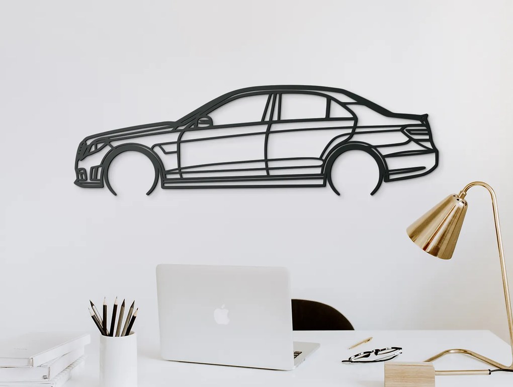 drevko Obraz Mercedes E63 AMG Rozmer obrazu: 26 x 86 cm, Farba dekorácie: Čierna