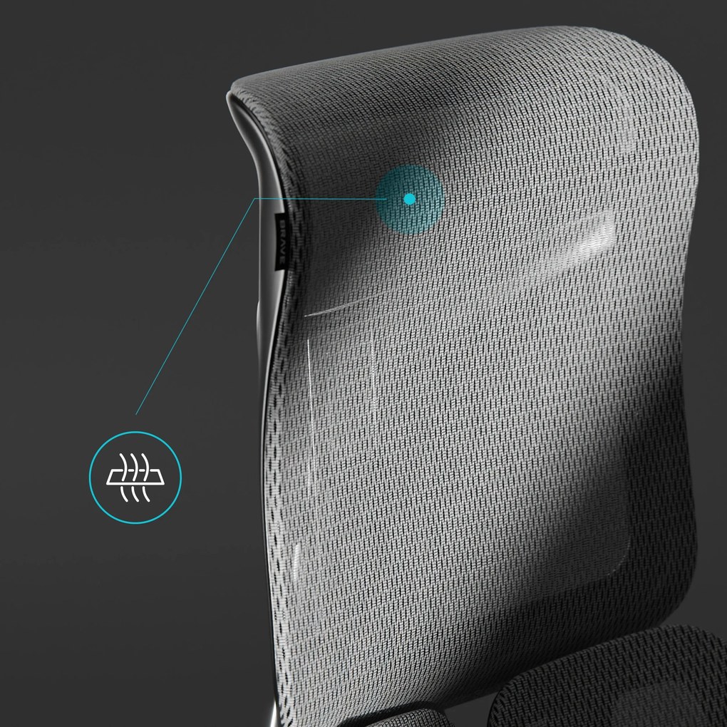 Ergonomická kancelárska stolička s podnožkou Premium Normal Size, čierna: Diablo V-Kinetic
