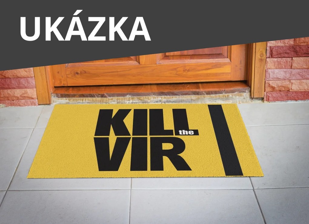 GDmats, Rohožka s vlastnou potlačou (logom) na mieru MK415 Velour – na von aj na doma, 85x115, viacfarebná
