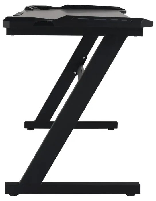 Kondela PC stôl, JADIS, herný stôl, čierna