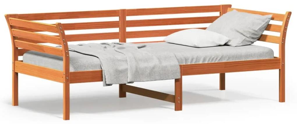 Denná posteľ voskovo hnedá 90x200 cm borovicový masív 842873