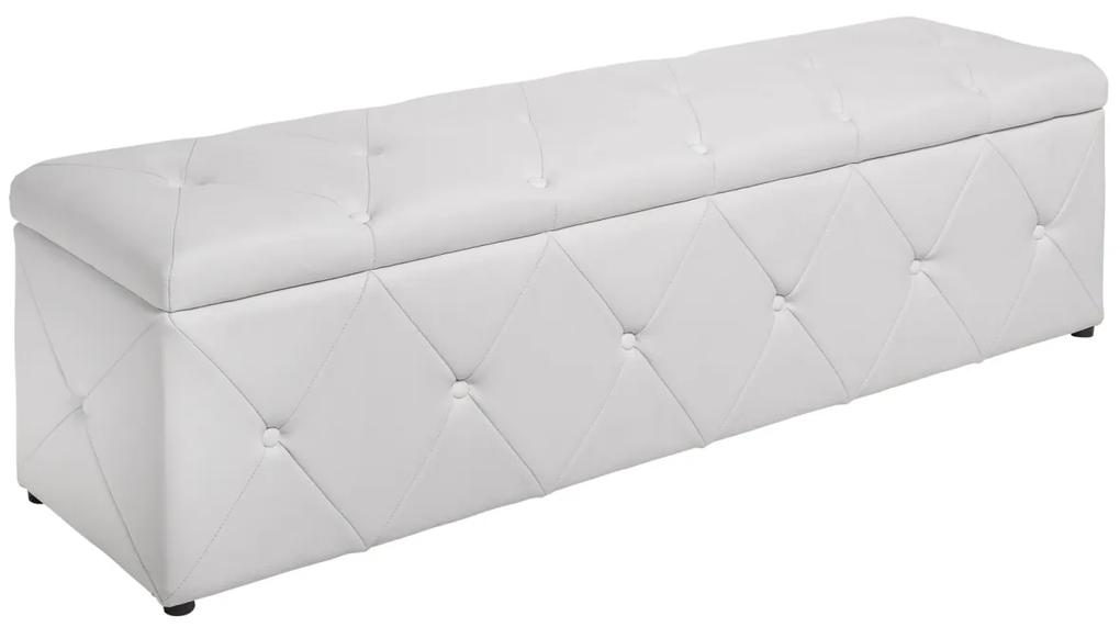 Dizajnová lavica Spectacular 140 cm biela koženka