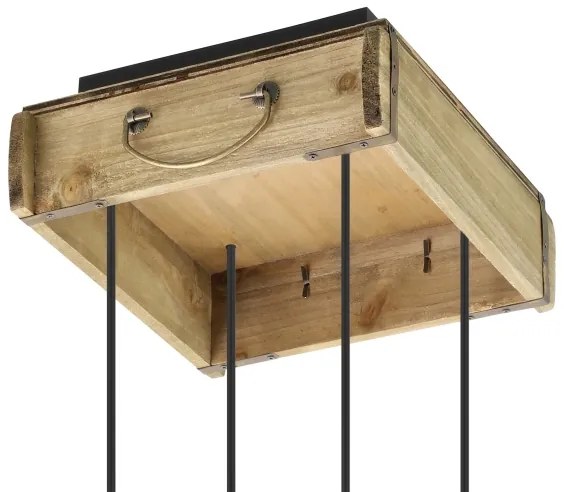 Eglo 43591 - Luster na lanku WOOTTON 4xE27/40W/230V