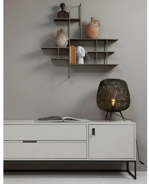 Stolná lampa MOZA 1xE27/60W/230V bambus zelená