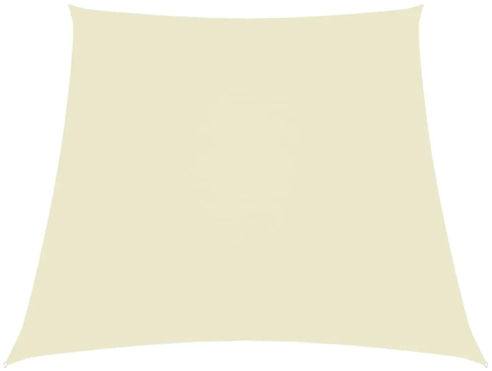 vidaXL Tieniaca plachta, oxford, lichobežníková 4/5x4 m, krémová