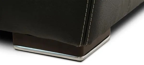 Kožené kreslo ANTURIO - s elektrickým polohovaním, čierna (Genisia 910)