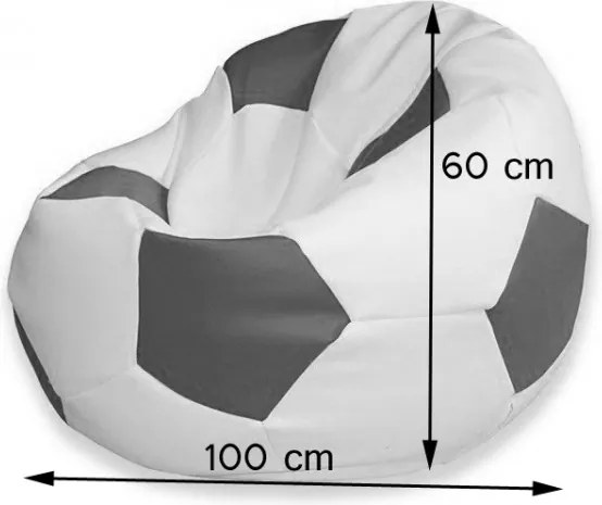 Sedací vak čierno biela futbalová lopta