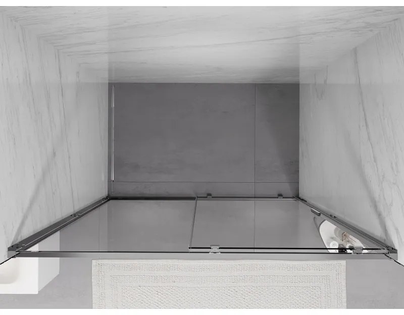 Mexen Exo, posuvné dvere do otvoru 130x200 cm, 6mm číre sklo, chrómový profil, 8151-130-000-01-00
