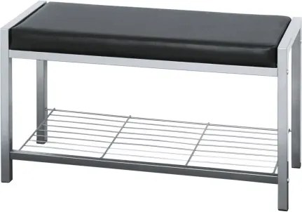 Predsieňová lavica s priehradkou na topánky Enya, čierny sedák%