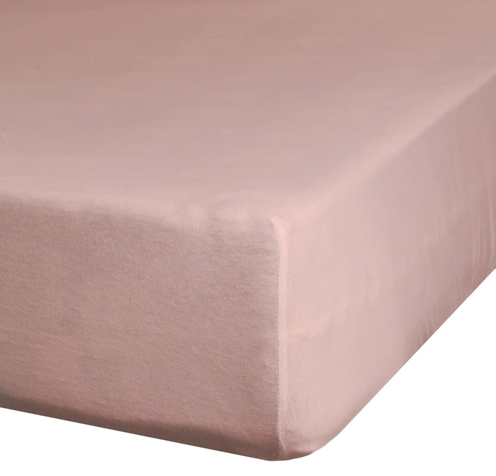 MAKOSATÉNOVÉ PRESTIERADLO NOVA 140X200 CM, VÝŠKA 30 CM PÚDROVO RUŽOVÉ