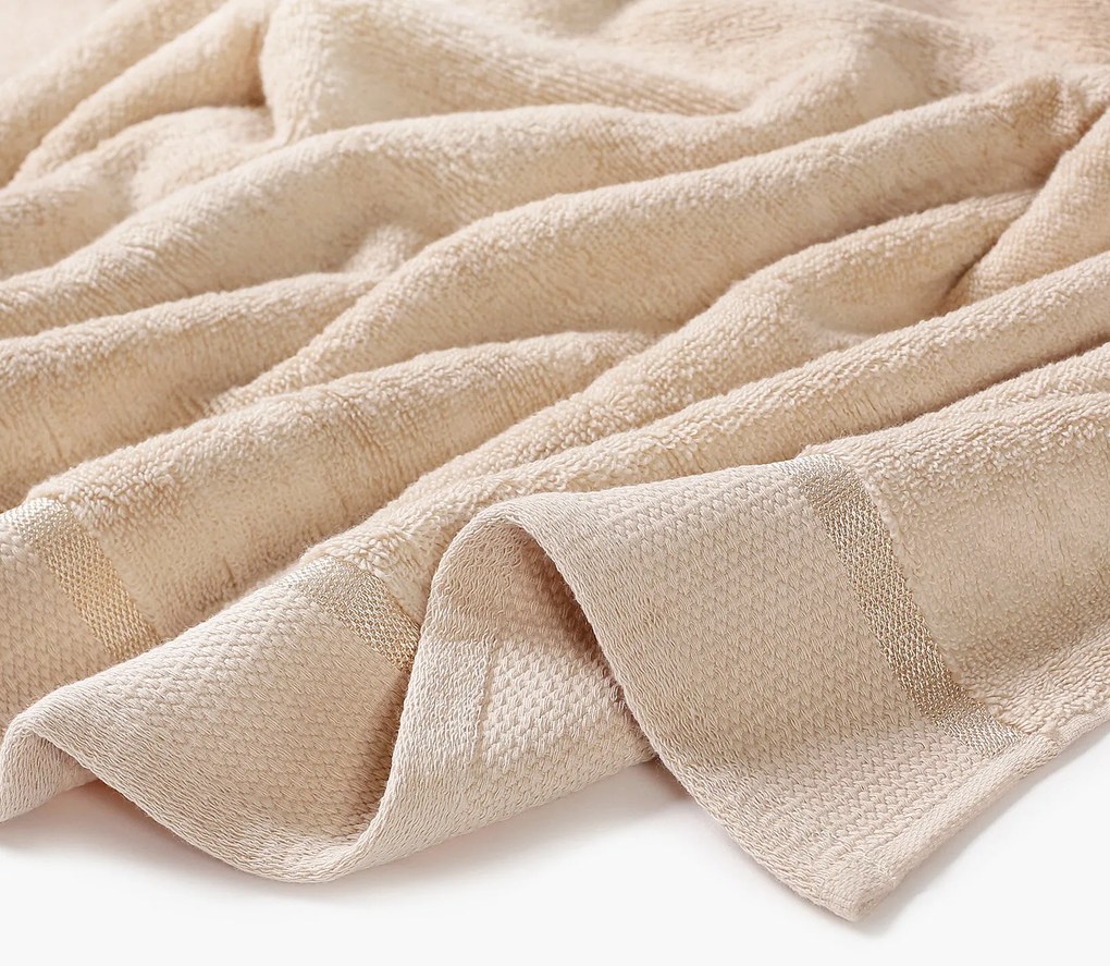 Goldea bavlnený froté uterák / osuška soft - béžový 50 x 100 cm