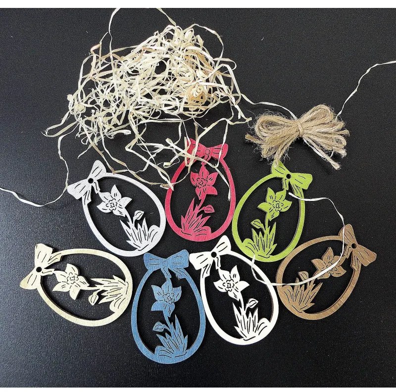 Dekorácia drevených vajíčok na veľkú noc mašľa I SENTOP PR0035 sada