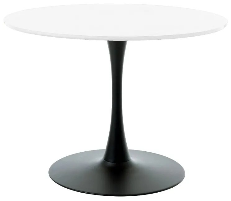 Dizajnový jedálenský stôl Valenzuela 100 cm biely