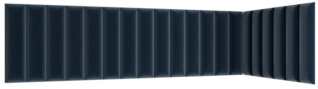 Set 20 čalúnených panelov Quadra 210x90x60 cm (modrá). Akcia -17%. Vlastná spoľahlivá doprava až k Vám domov. 1052010