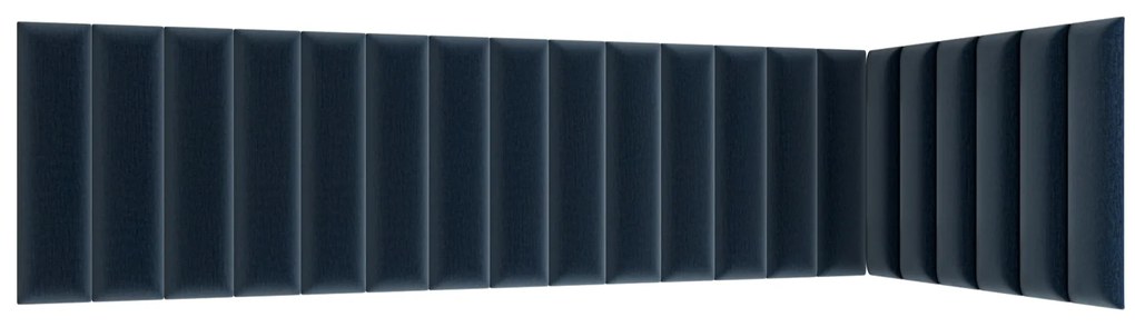 Set 20 čalúnených panelov Quadra 210x90x60 cm (modrá). Akcia -19%. Vlastná spoľahlivá doprava až k Vám domov. 1052010