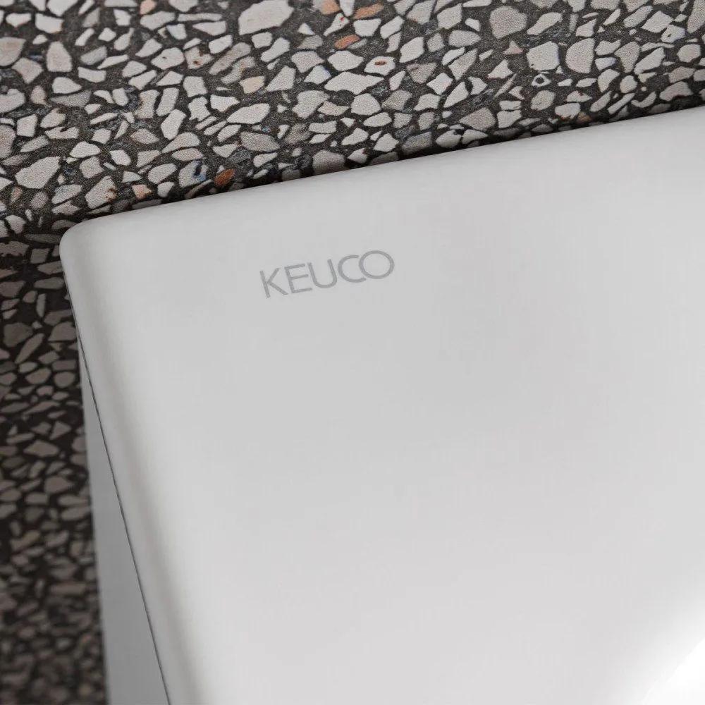 KEUCO Plan umývadlo do nábytku bez otvoru, bez prepadu, 1208 x 494 mm, biela, s povrchovou úpravou CleanPlus, 32980311200