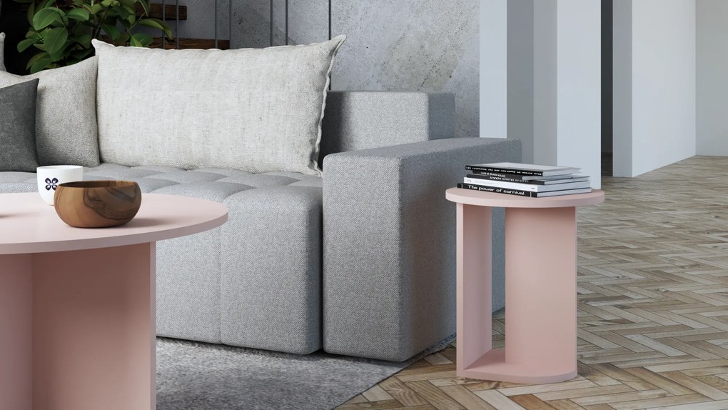 Konferenčný stolík Phoebe 01 84 cm ružový