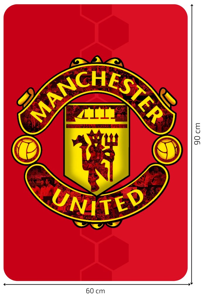 Textilná nálepka na stenu "Manchester United FC"