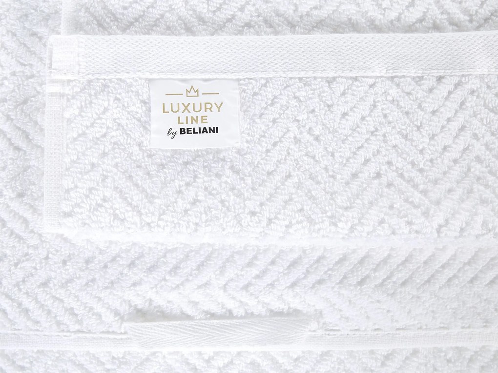 Sada 9 bavlnených uterákov biela MITIARO Beliani