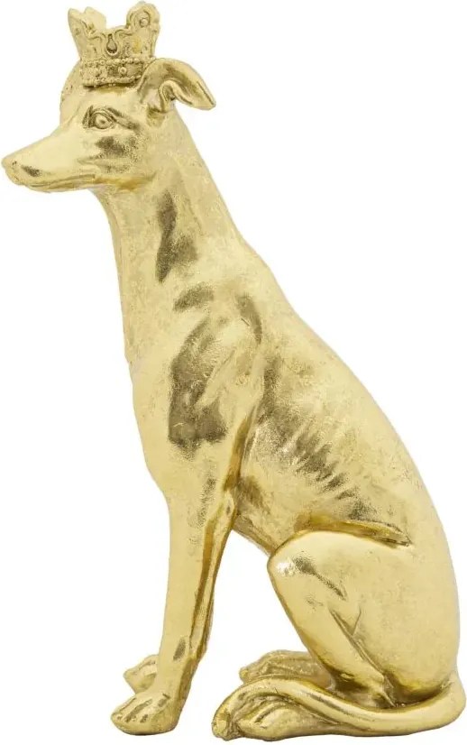 Dekoratívna soška Dog 33 cm zlatá