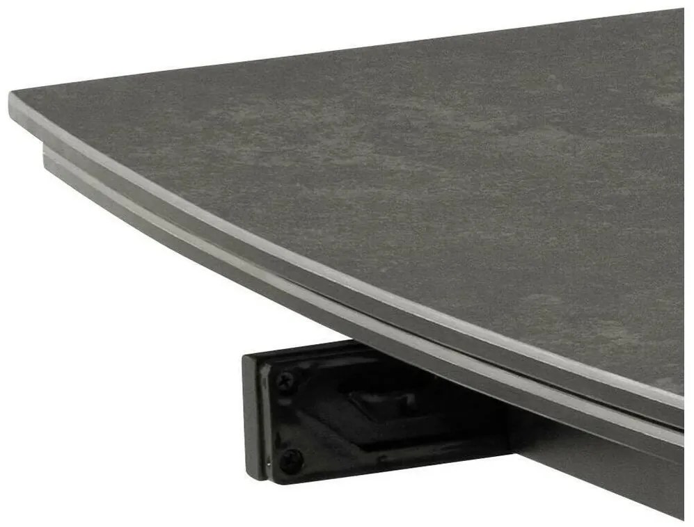 Jedálenský keramický rozkladací stôl Blackburn 160/240 cm čierny