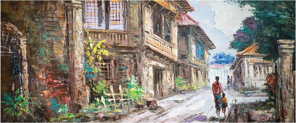 Obraz Filipínske dediny, Ázia (120x50 cm)