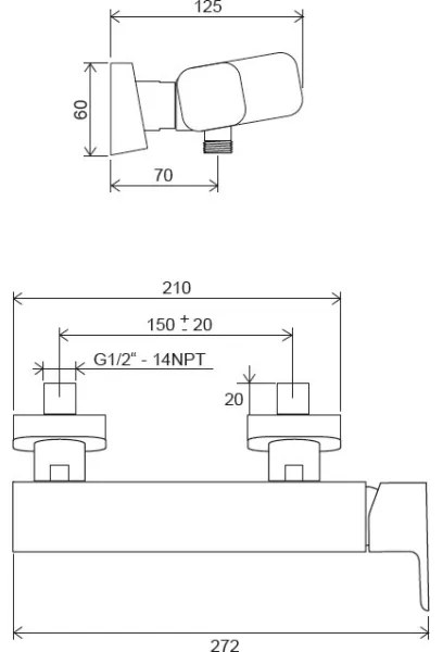 Ravak X070132 - Sprchová batéria FREE lesklý chróm