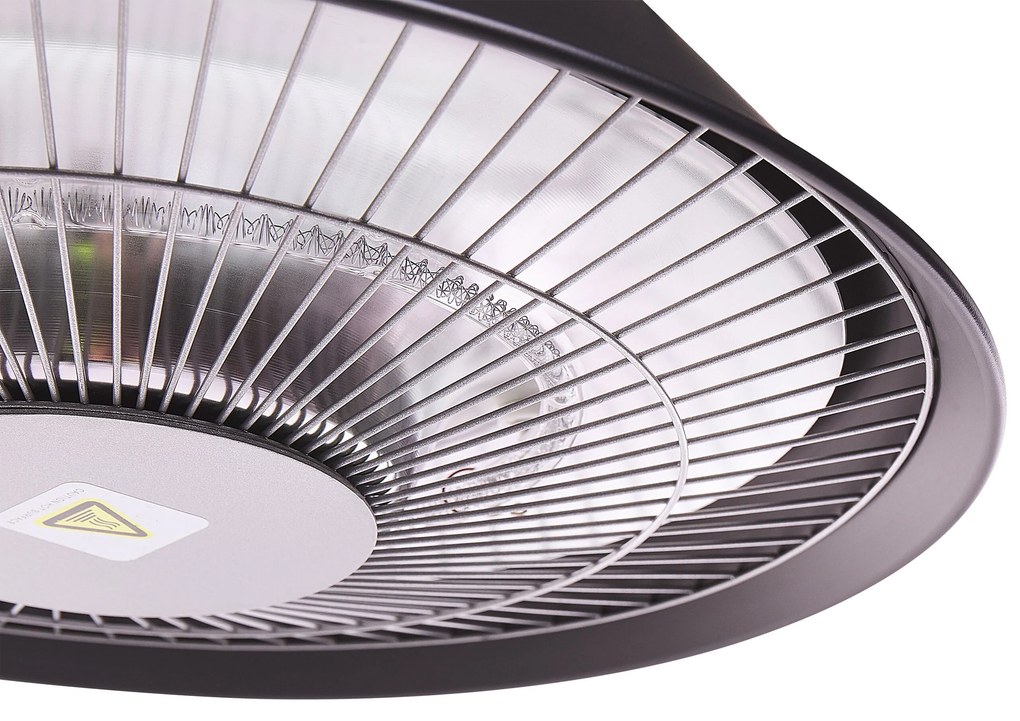 Stropný elektrický ohrievač na terasu 1500 W čierny SANGAY Beliani
