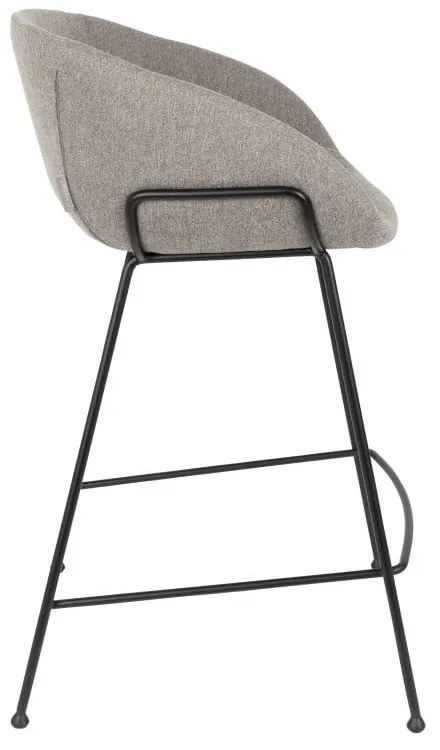Sada 2 sivých barových stoličiek Zuiver Feston, výška sedu 65 cm