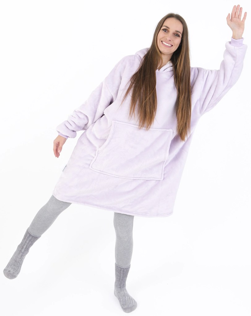 Baránková mikina mikroplyš – Laura lila veľkosť M