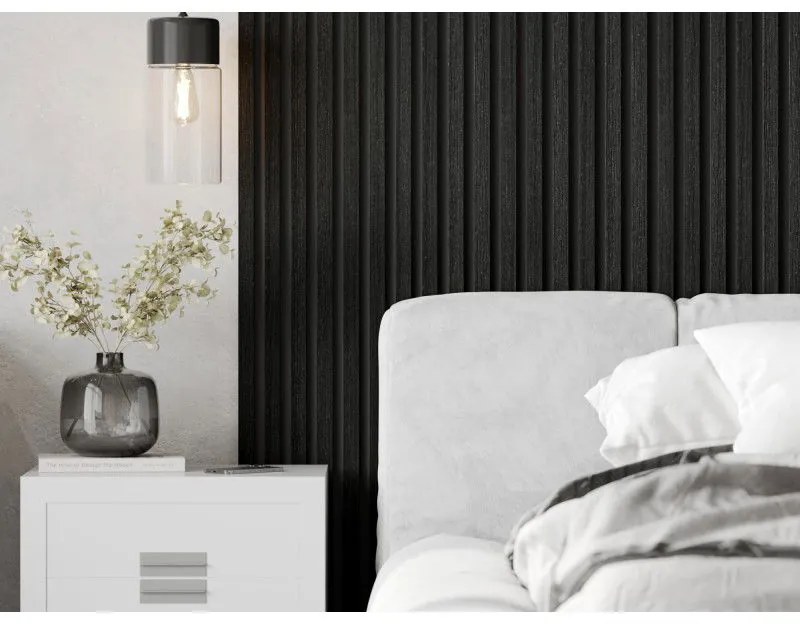 Mexen Lam-B, akustické stenové lamely 275 × 30 cm, HDF doska 4 mm, technická dyha, dub čierny striebristý, S100-275307-3015-025