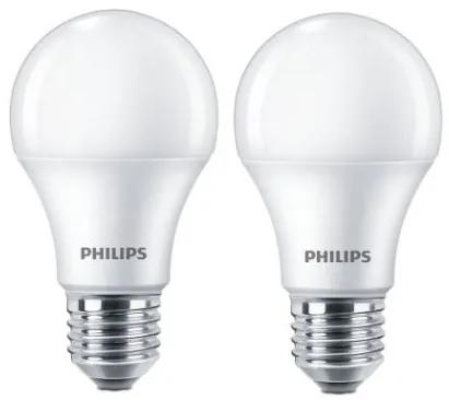 PHILIPS Lighting 8719514470972 LED žiarovka CorePro A60, E27, 8W/60W, 806lm, 4000K, biela, 2 ks v balení
