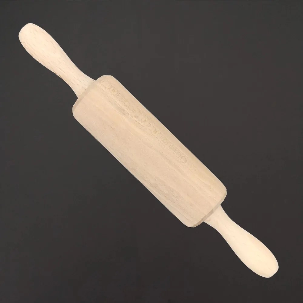 AMADEA Drevený valček mini, masívne drevo, dĺžka 23 cm