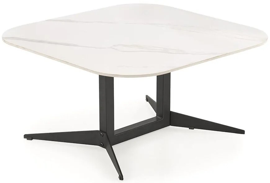 Konferenčný stolík Borna biela mramor/čierna