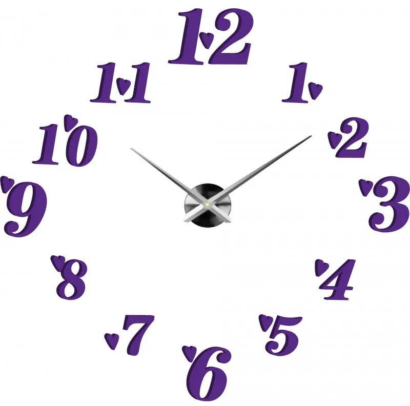 Veľké nalepovacie hodiny na stenu srdiečka I SENTOP 12S004+ srdiečka