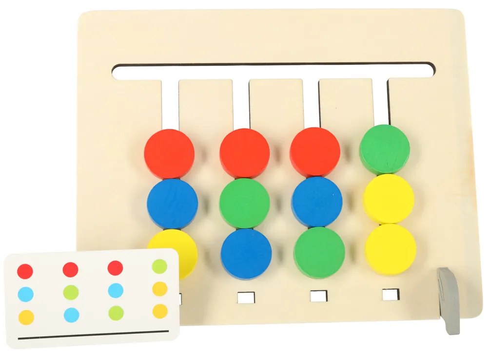 KIK Dřevěná vzdělávací hračka odpovídající barvám montessori ovoce