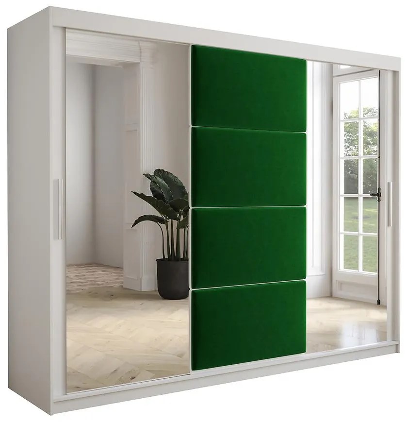 Skriňa Tapi 250 Biely/zelená