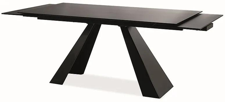 Rozkladací jedálenský stôl 120-180 cm Shelia (čierna + čierna) (pre 4 až 8 osôb). Vlastná spoľahlivá doprava až k Vám domov. 1050792