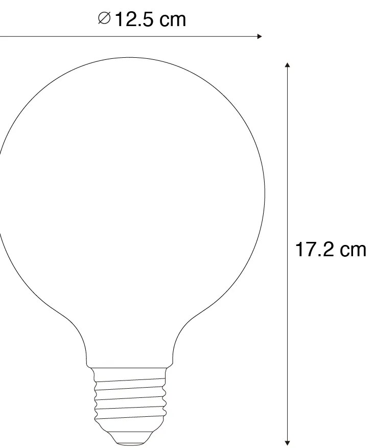 Inteligentné stmievateľné LED žiarovky E27 G125 RGBW 4W 250lm 2700K