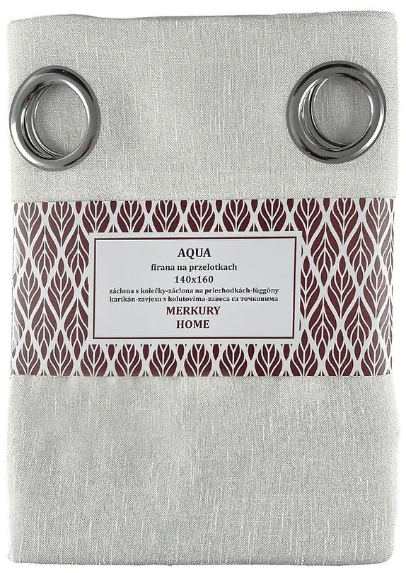 Záclona na priechodkách AQUA polyester ecru 140x160 Merkury Home